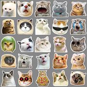 50枚/セット 新作 かわいい 猫のステッカー 動物アクセサリー 雑貨 装飾品 防水 漫画の猫柄手帳用シール