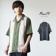 【SALE】切替半袖オープンカラーシャツ／MinoriTY