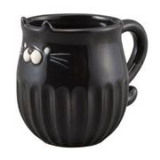 【ご紹介します！！猫をデザインしたマグカップです！】しのぎのねこマグ　くろ