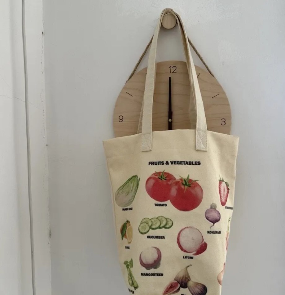 ハンドバック    韓国風   帆布バッグ   ins   トートバッグ   野菜と果物   ins   ハンドバッグ