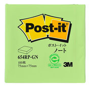 3M Post-it ポストイット 再生紙 ノート グリーン 3M-654RP-GN