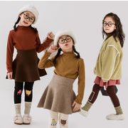秋冬新作 韓国風子供服 ボトムス   ニット  スカート    女の子  カジュアル  3色