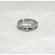 英文字柄    韓国風   アクセサリー  リング   指輪   雑貨    レディース  開口指輪   ファッション小物