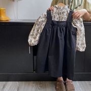 秋新作 韓国風子供服  キッズ   ベビー服  長袖  トップス  シャツ   ワンピース  つりスカート