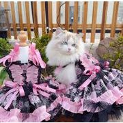 犬服  猫犬兼用 ペット用品  ネコ雑貨 可愛い 洋服レース  ペット服ワンピース ドレス
