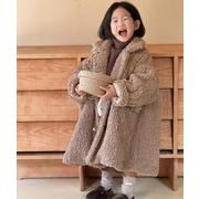 冬新作   韓国風子供服  トップス   コート  もふもふ  厚手  ロングコート   暖かい服