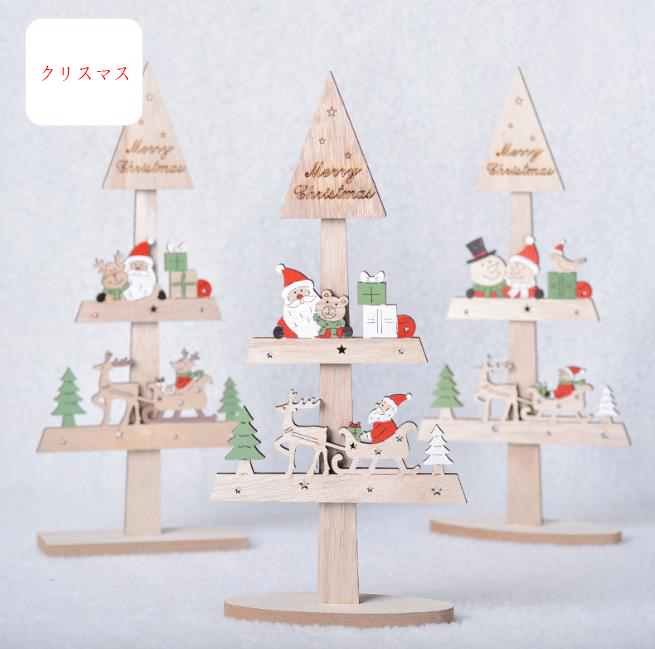 クリスマス 木製   パーティー  写真用品  撮影用具  デコレーション  装飾