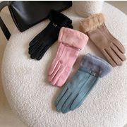 韓国風    レディース  手袋   タッチ操作対応  スマホ   裹起毛  保温  ファッション  5色