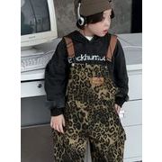 2024 秋新作 韓国風子供服  キッズ  ベビー服 ヒョウ柄   サロペット  オーバーオール