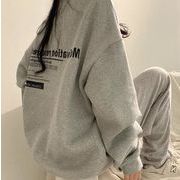 韓国風  レデイース服  パーカー トップス トレーナー カジュアル　スウェット　裏起毛 4色