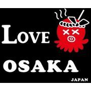 FJK 日本のTシャツ お土産 Tシャツ LOVE OSAKA 黒 Mサイズ T-218B-M