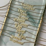 12の星座 アクセサリー ステンレス スチール  欧米で超人気 ネックレス vintage 男女兼用 ネックレス