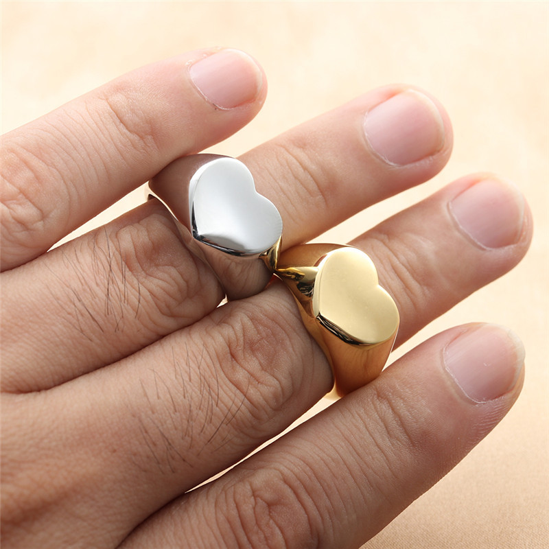 新作 ファッション レディース リング アクセサリー チタン鋼 かわいい ハート型指輪 ファッション小物
