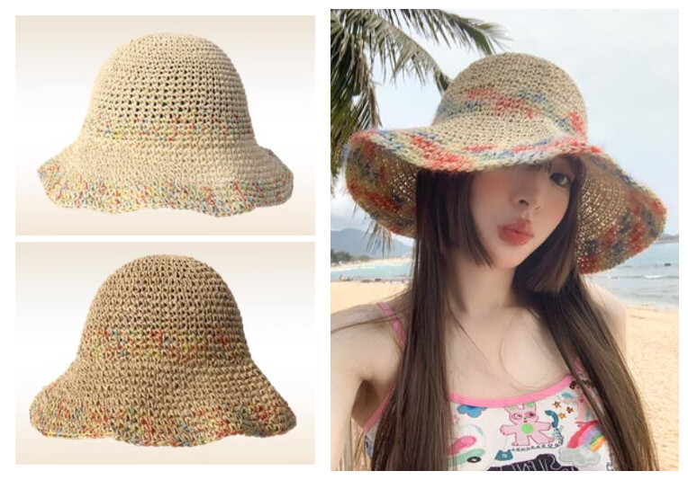 レディース 麦わら帽子 つば広帽子 UVカット 日焼け対策 旅行