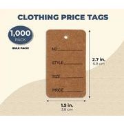 包装資材★クラフトタグ　ラベルカード　ハトロン紙　DIY吊札　約500p