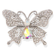 ファッション小物 女性 アクセサリー 蝶のブローチ 超人気商品 ジルコン バタフライ コサージュ