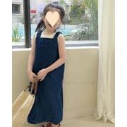 韓国子供服 2023夏新作 ワンピース 子供用のスカート キャミソールワンピース  キッズ服 90-150CM
