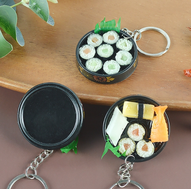 お弁当 お寿司 キーホルダー 韓国風 キーリング プレゼント