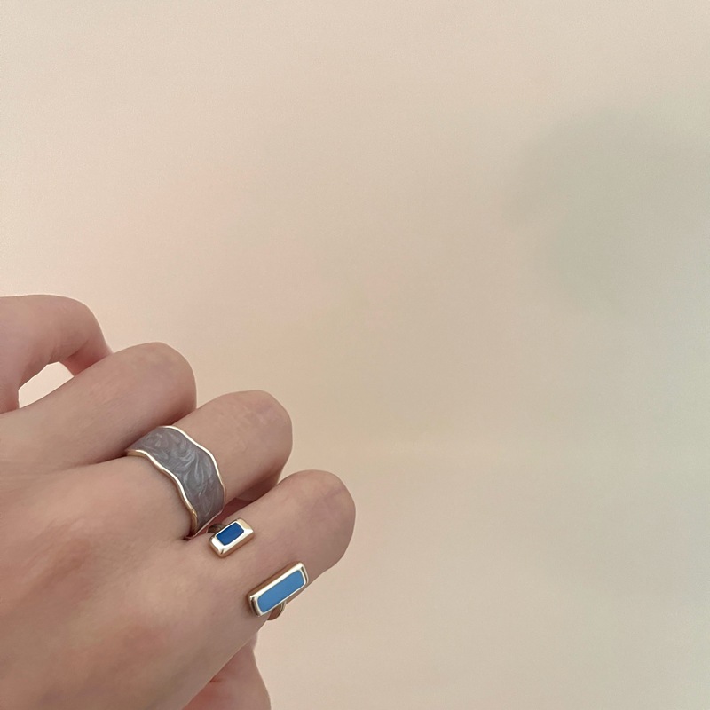 指輪　リング　アクセサリー　韓国ファッション　デザイン　金属　幾何
