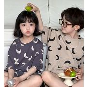 2024 夏新作 韓国風子供服  セットアップ  スポーツ  げつ  Tシャツ+ショートパンツ   2色