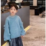 2023秋冬新品   韓国風子供服   キッズ服     長袖   可愛い  ニット  セーター   ファッション   2色