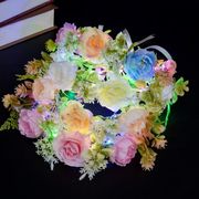 花  発光  カチューシャ  髪飾り  夏祭り   お祭り  光るおもちゃ  縁日   ヘアアクセサリー