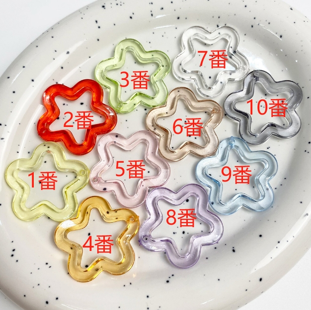 30mm 星 ペンダント ビーズ 穴あり デコパーツ 手芸diy チェーン