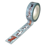 マスキングテープ 和紙テープ 1.5cm×10M アニタ・ジェラーム「走る猫と犬」動物 文房具