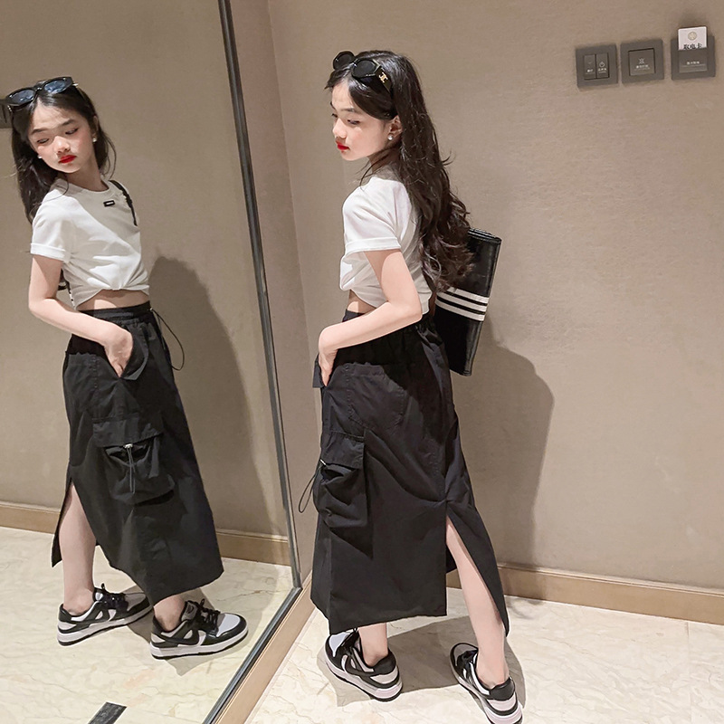 ★Girls★  ガールズスカート　Tシャツ　かごスカート　ビンテージ　~170cm　韓国キッズファッション