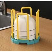 3色展開 茶碗ラック ボウルラック 茶碗スタンド 水切り 多機能 整理 伸縮タイプ 食器収