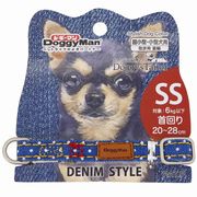 ［ドギーマンハヤシ］Doggy's Tailor ドッグカラー SS デニムスタイル ブルー/ドット