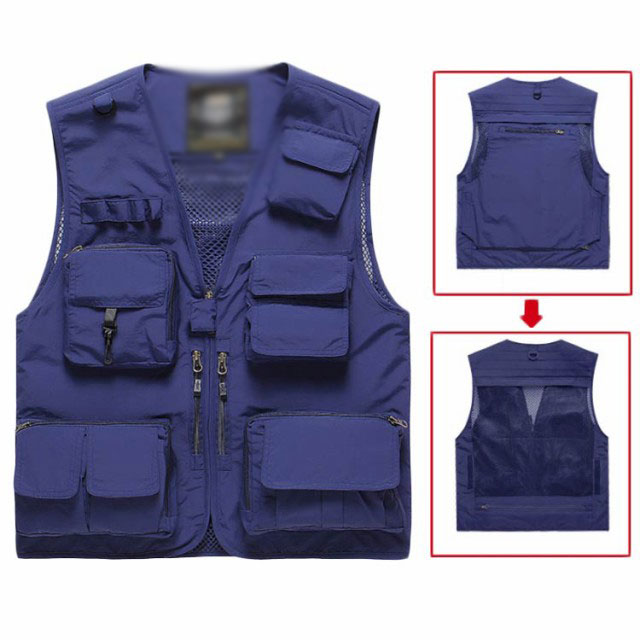 フィッシングベスト メッシュベスト ポケット15付き メンズ アウトドア