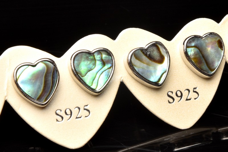 アバロンシェル 10x10mm ハート ピアス _PRG1475 | 卸売・ 問屋