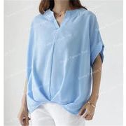 シャツ、トップス、レディース、半袖、通勤、シフォンシャツ、シャツ半袖