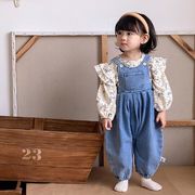 2023秋新品　ベビー服　シャツ＋サロペットズボン　セットアップ　66-90ｃｍ
