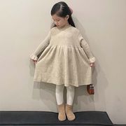【2023秋トレンド&大売出し】韓国風子供服 ベビー服 キッズ 女の子 かわいい ニット ワンピース　