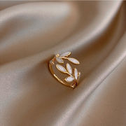 かわいい葉っぱのリング 気質 SNSの人気リング ファッションシンプルな女性 指輪 女性のアクセサリー