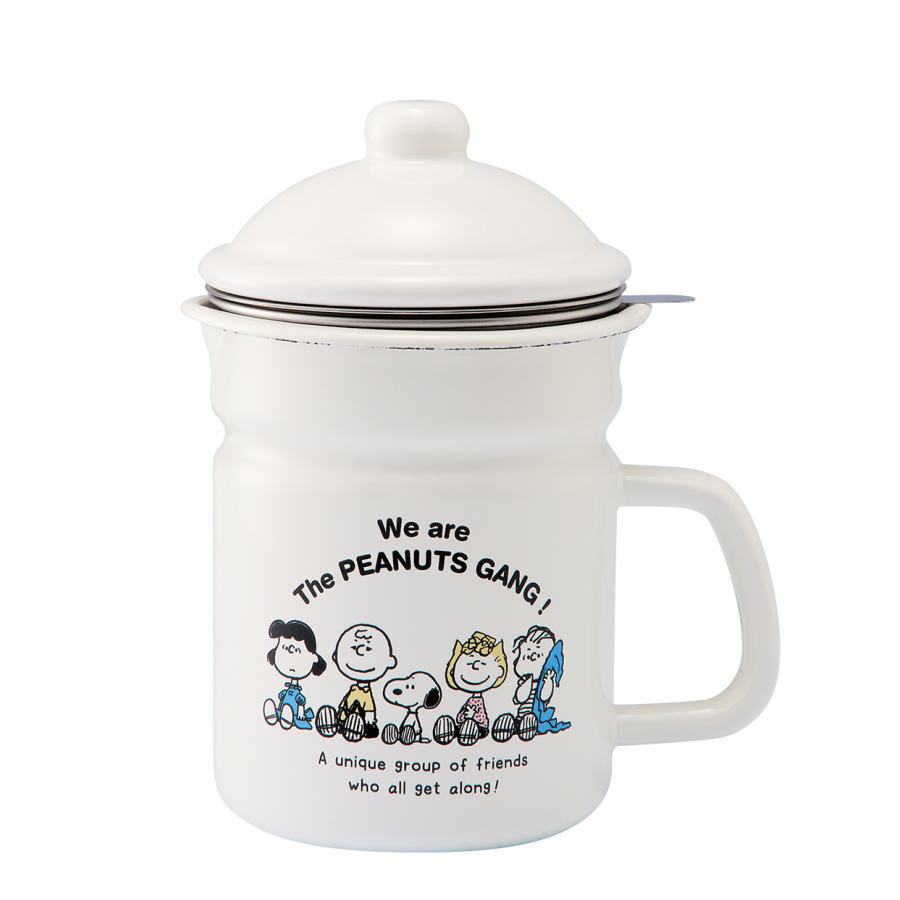 「PEANUTS・スヌーピー」BT・ホーローオイルポット／SNJ-2311　Enamel Kitchen wear「通販百貨 Happy Puppy」