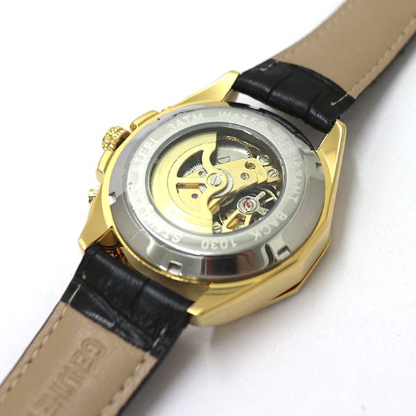 自動巻き腕時計 ATW041-YGBK オクタゴン フルスケルトン