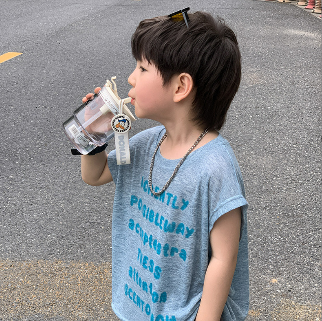 ins大人気 韓国風子供服 キッズ服 おしゃれ 袖なしTシャツ 男の子