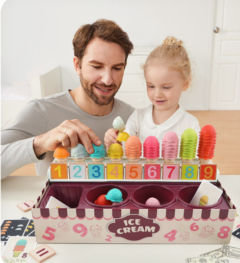 誕生日プレゼント  子供 おもちゃ 知育玩具 子供 クリスマス アイスクリーム  木製おもちゃ DIY