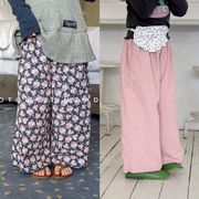 2026 新作 韓国風  子供服   ベビー服  ボトムス 花柄 ドット ロングパンツ スラックス 2色