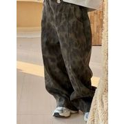 2026 新作 韓国風  子供服   ベビー服  ボトムス デニム  ズボン  ジーンズ  ロングパンツ ヒョウ柄