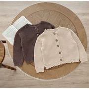 2025冬新作 韓国風  子供服  長袖   ベビー服     ニット  カーディガン   セーター   コート  2色