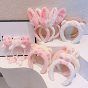 Pinkファーチューシャ　可愛いウサギ　動物耳カチューシ　洗顔カチューシャ　グリーンヘアアクセサリー