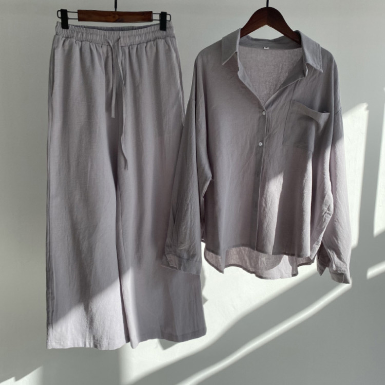 セットアップ レディース 長袖 シャツ ワイドパンツ 上下セット セットアップ レディース 長袖 シャツ ワイドパンツ 上下セット