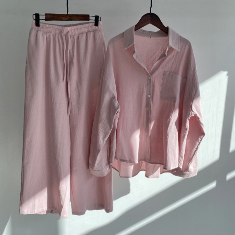 セットアップ レディース 長袖 シャツ ワイドパンツ 上下セット セットアップ レディース 長袖 シャツ ワイドパンツ 上下セット