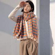 マフラー　ストール　レディース　韓国ファッション　秋冬　デザイン　スマイル　全6色