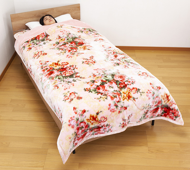 HBX 花柄 毛布 140cm x 210cm HBX 花柄 毛布 140cm x 210cm