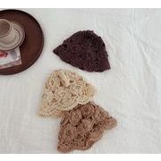 子供用帽子・ニット帽子・かわいい ・毛糸・暖かい帽・韓国風・3色